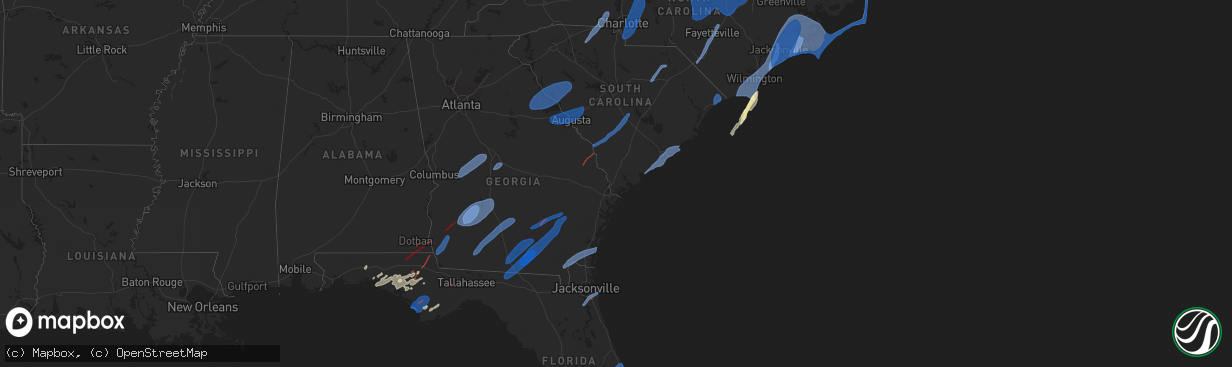 Hail Map in North Carolina on January 9 2024 HailTrace